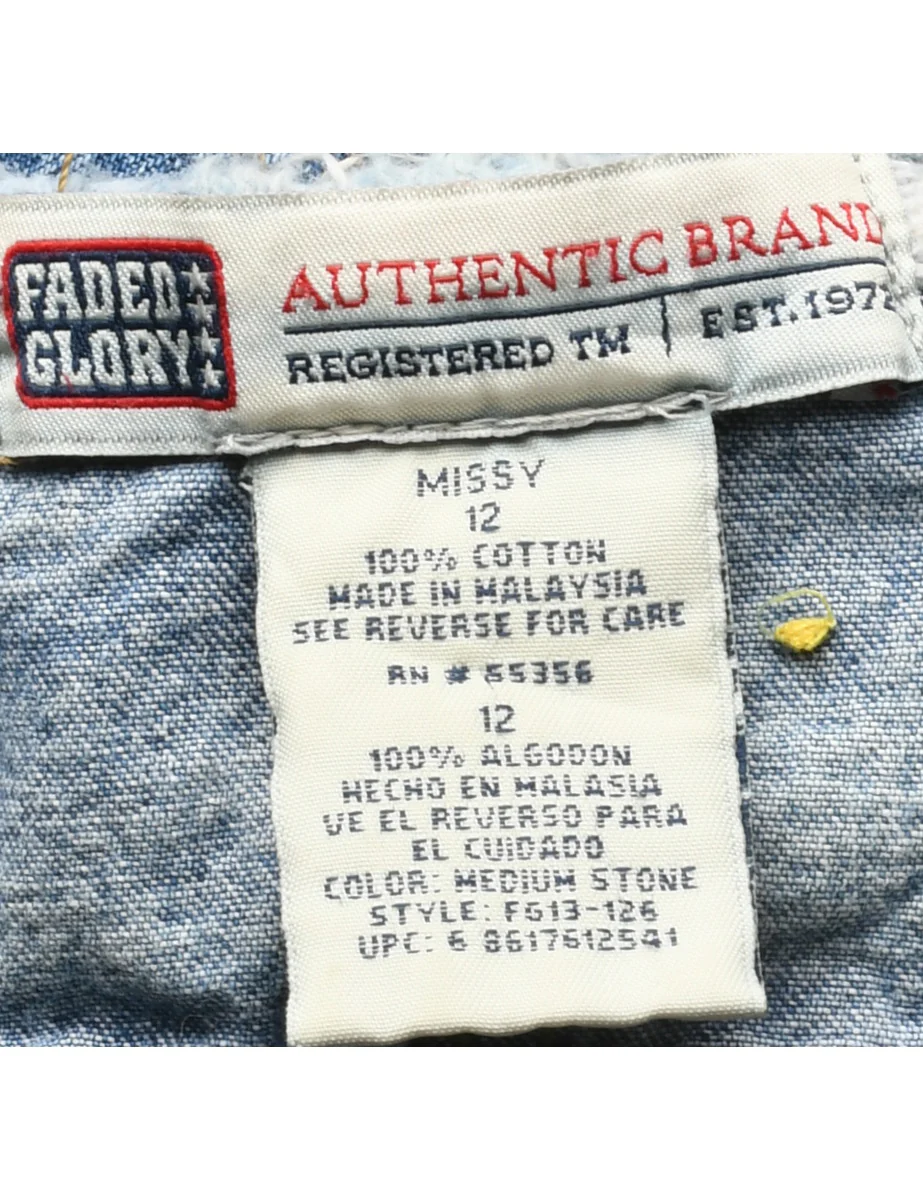 Vintage Pencil Shape Denim Skirt - L - Image 4