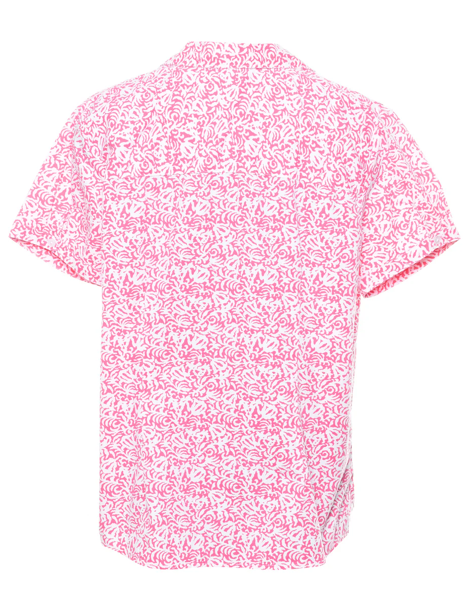 Vintage Pink Floral Shirt - L - Image 2