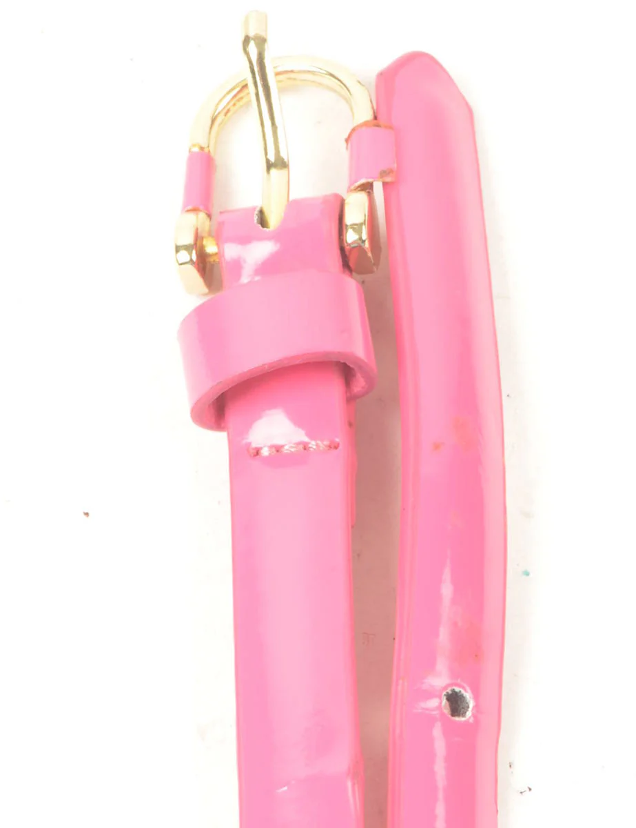 Vintage Pink Skinny Belt - M - Image 2
