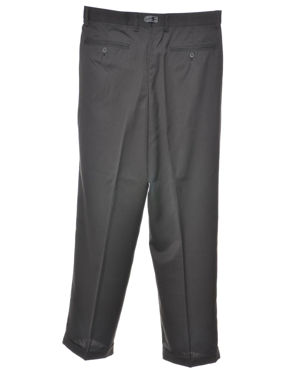 Vintage Pinstripes Suit Trousers - W34 L32 - Image 2