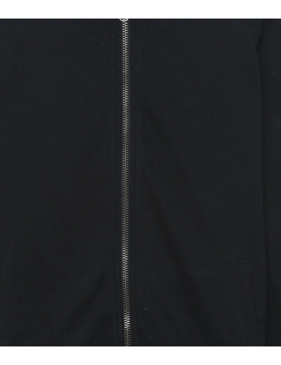 Vintage Plain Black PVCA Zip-Front Sweatshirt - M - Image 3