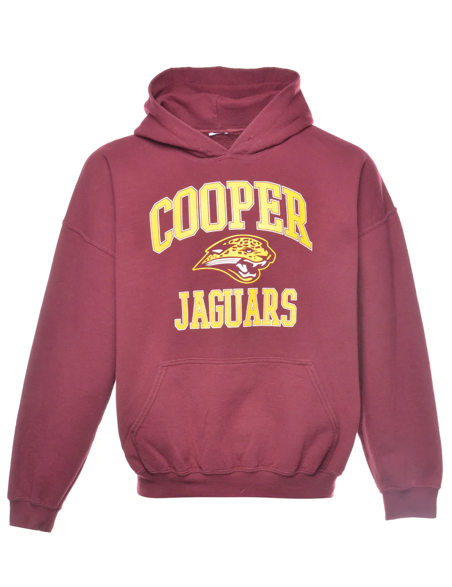 Vintage Plum Cooper Jaguars Hoodie - L