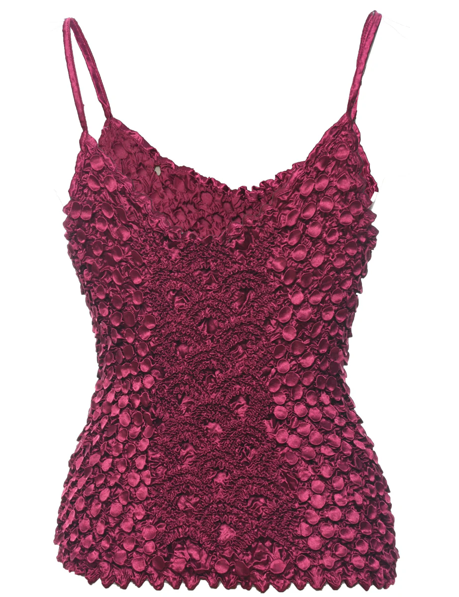Vintage Plum Crinkle Top - S - Image 2