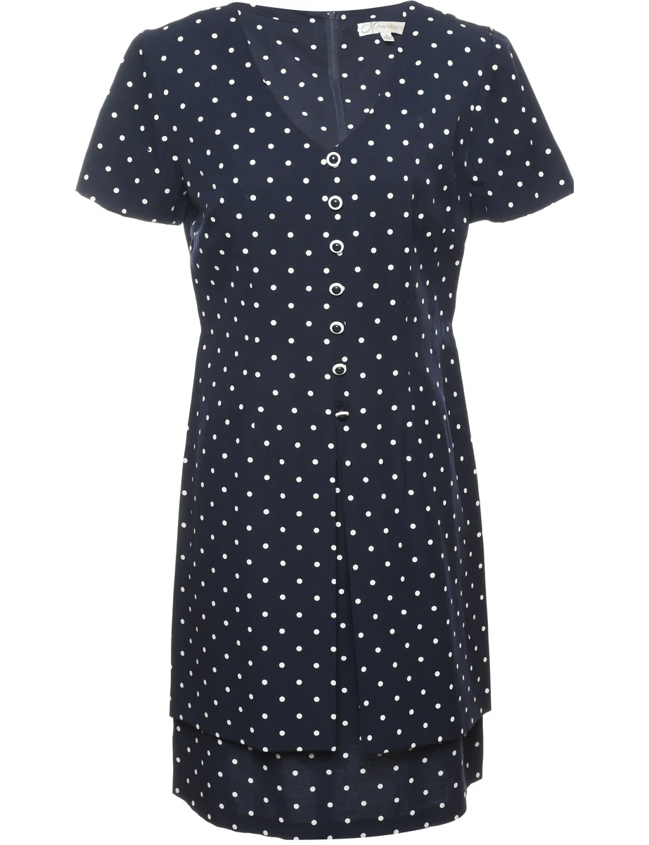 Vintage Polka Dot Dress - M