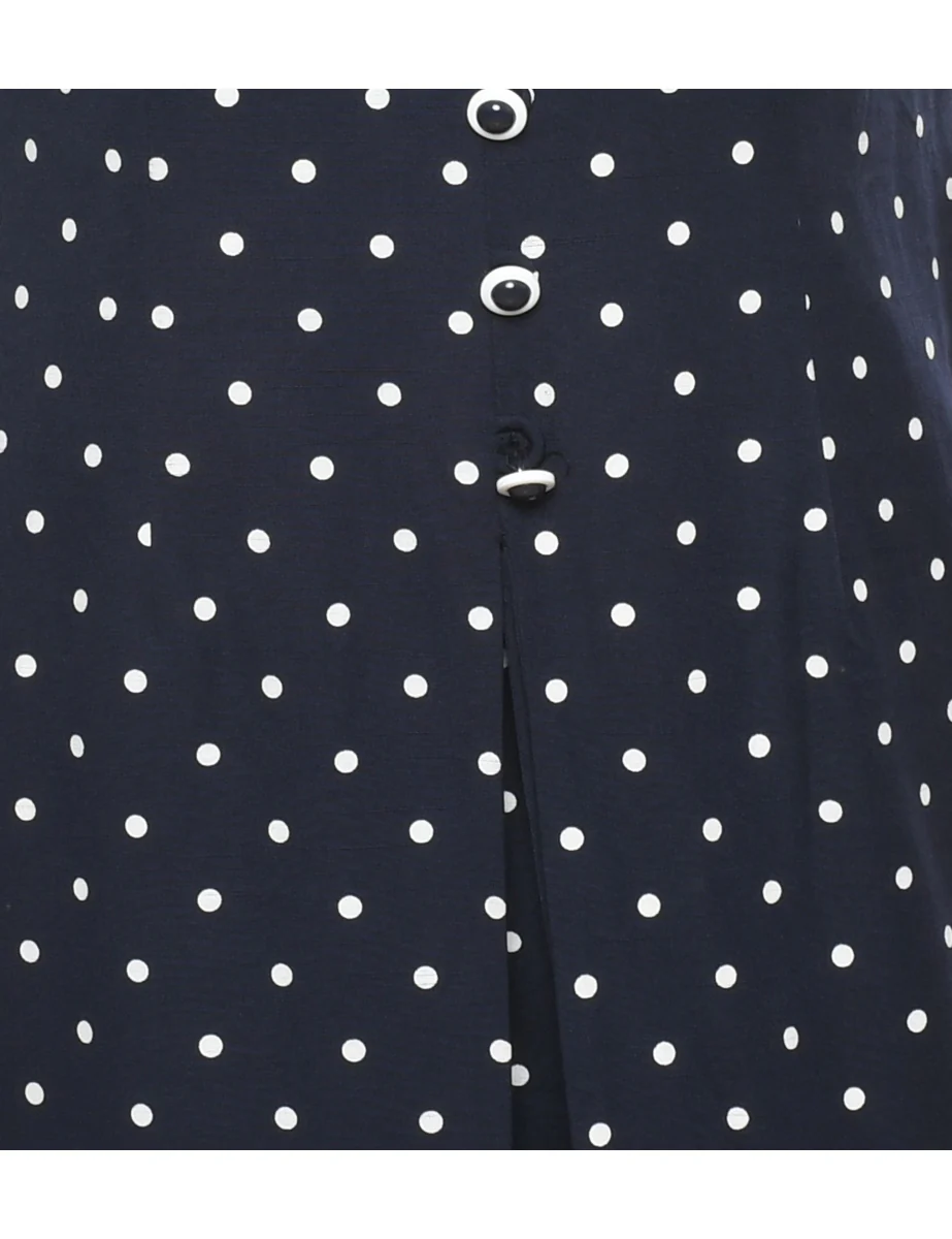 Vintage Polka Dot Dress - M - Image 3