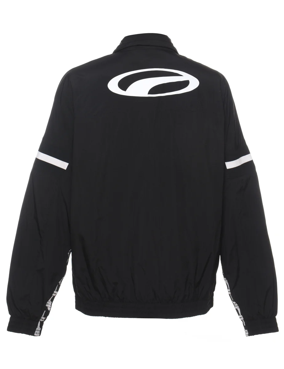 Vintage Puma Black & White Nylon Jacket - L - Image 2