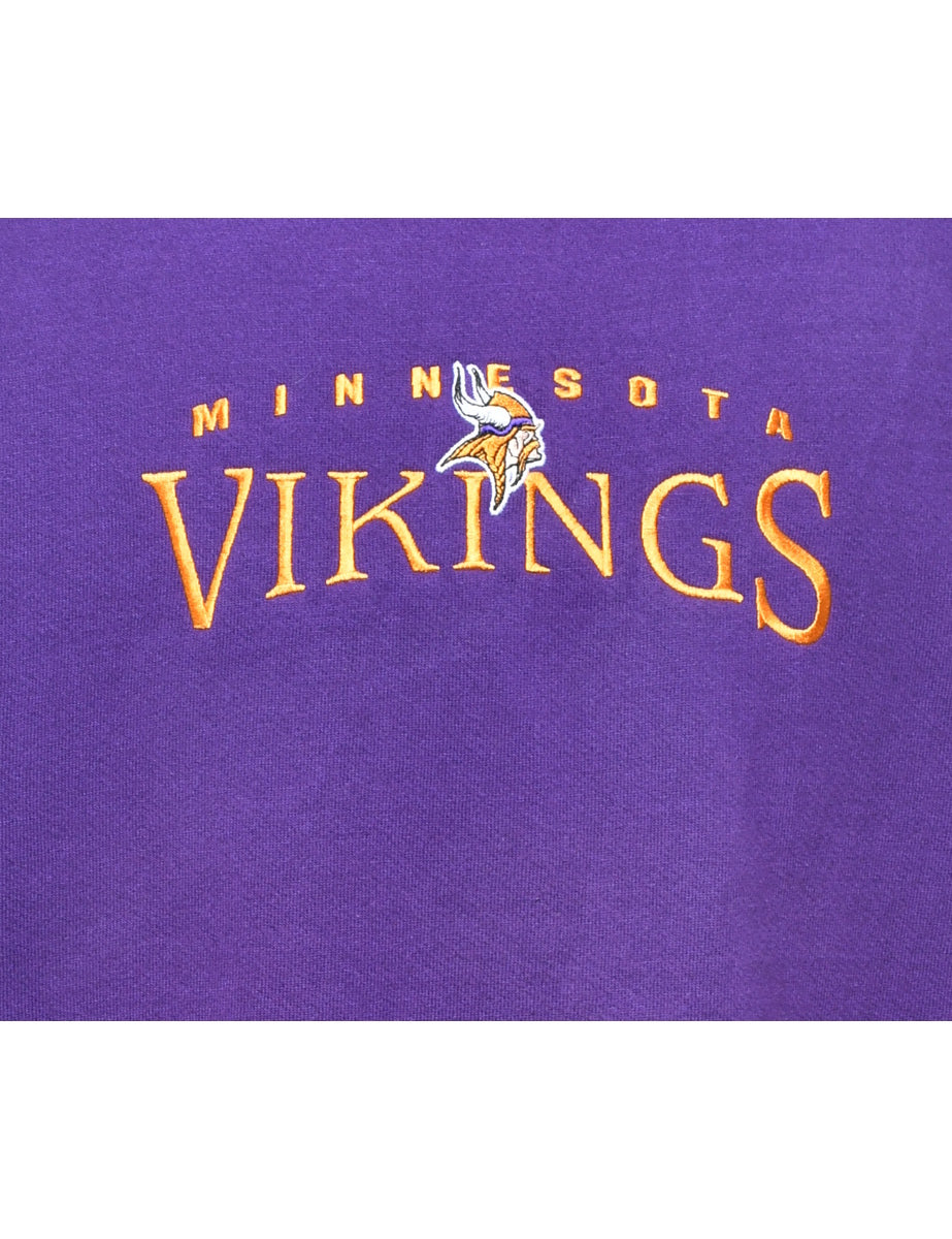 Vintage Purple Vikings Printed Sweatshirt - S - Image 3
