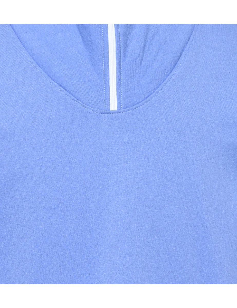 Vintage Quarter Zip Plain Sweatshirt - XL - Image 3