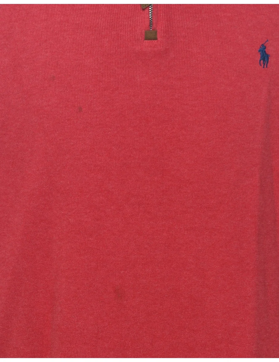Vintage Ralph Lauren Maroon Plain Sweatshirt - L - Image 3
