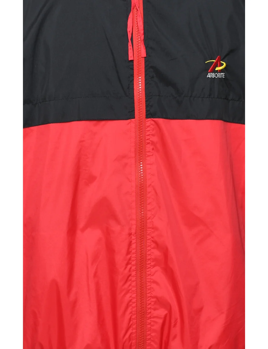 Vintage Red & Black Nylon Jacket - L - Image 3