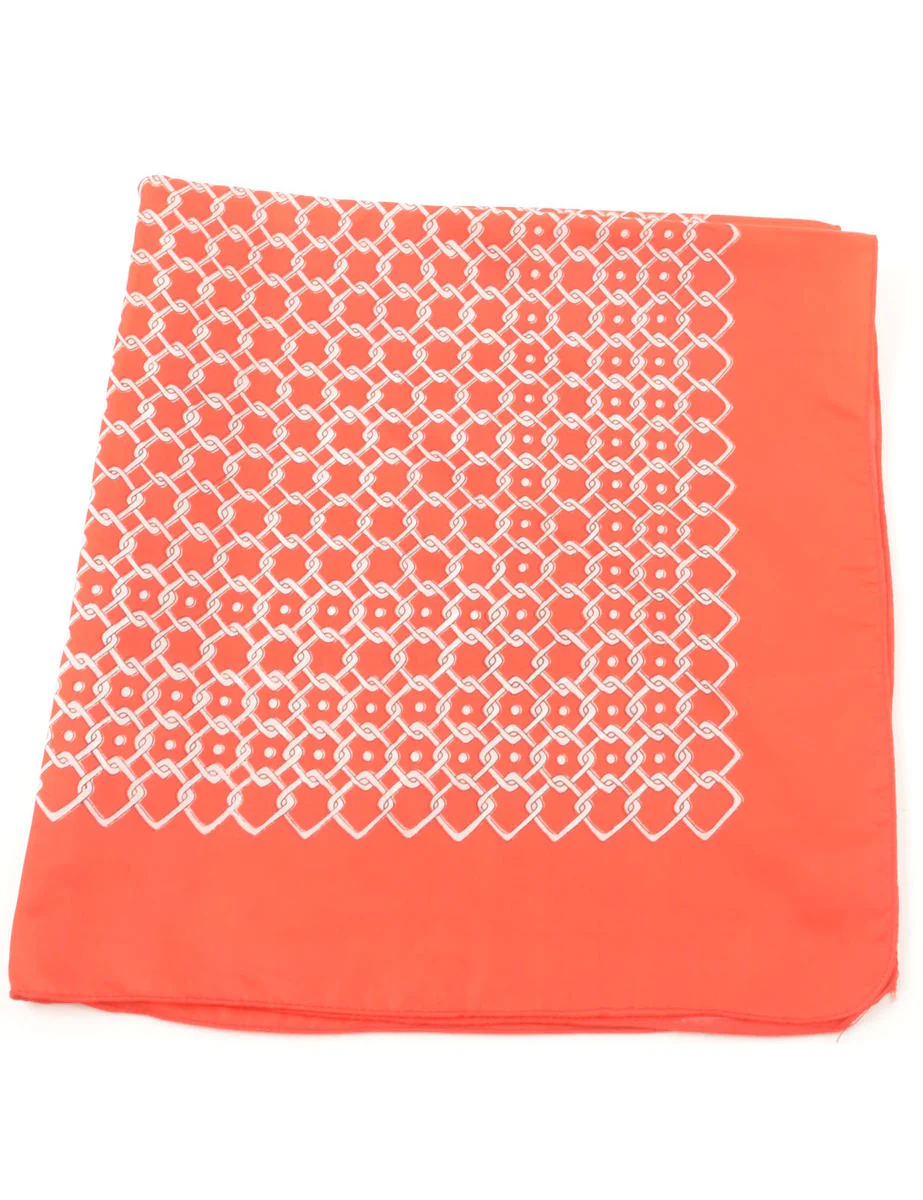 Vintage Red Head Scarf - L - Image 3