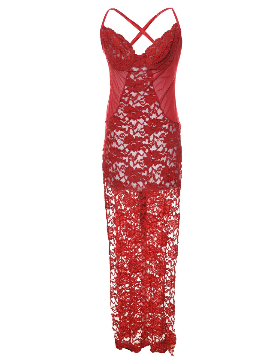 Vintage Red Nightdress - XS