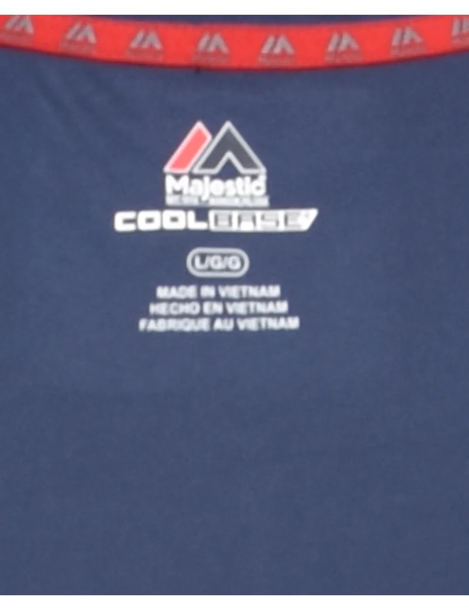 Vintage Red Sox Navy & Red Nylon Top - L - Image 4