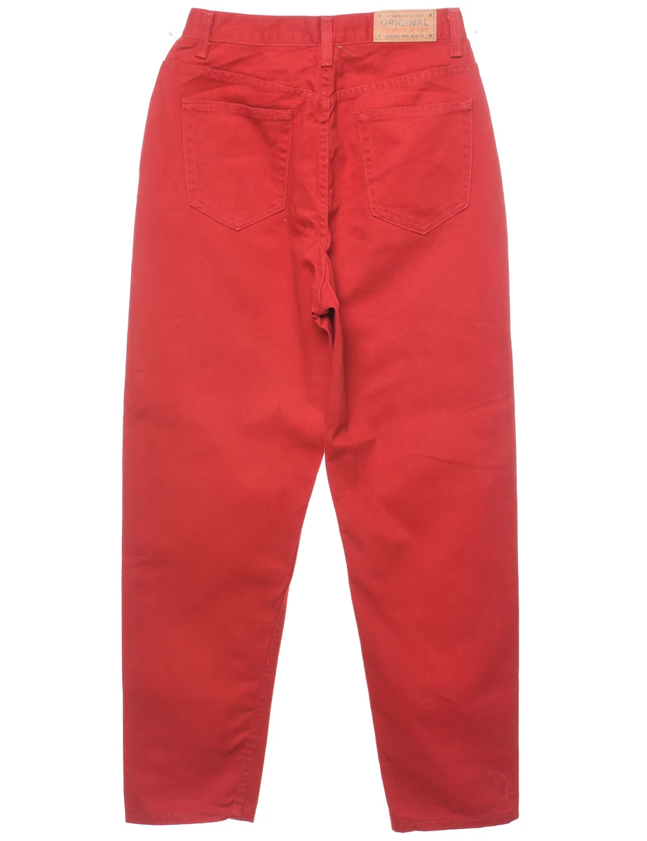 Vintage Red Tapered Jeans - W26 L28 - Image 2