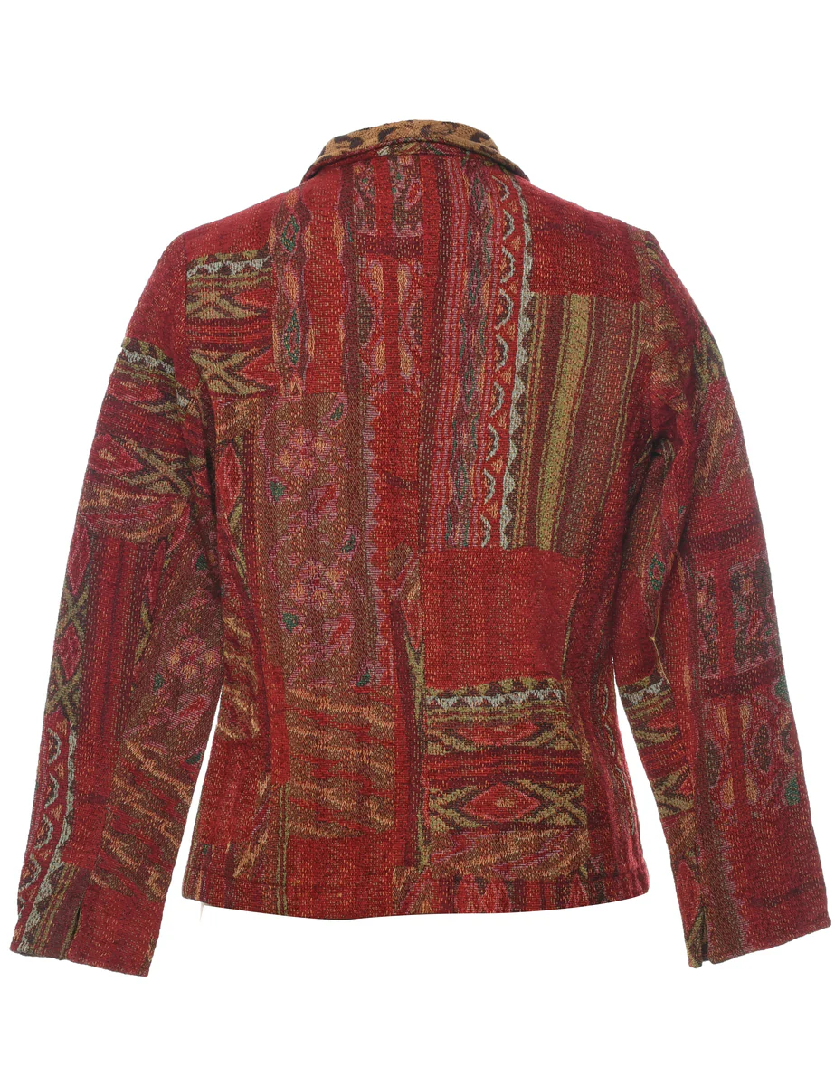 Vintage Red Tapestry Jacket - XS - Image 2