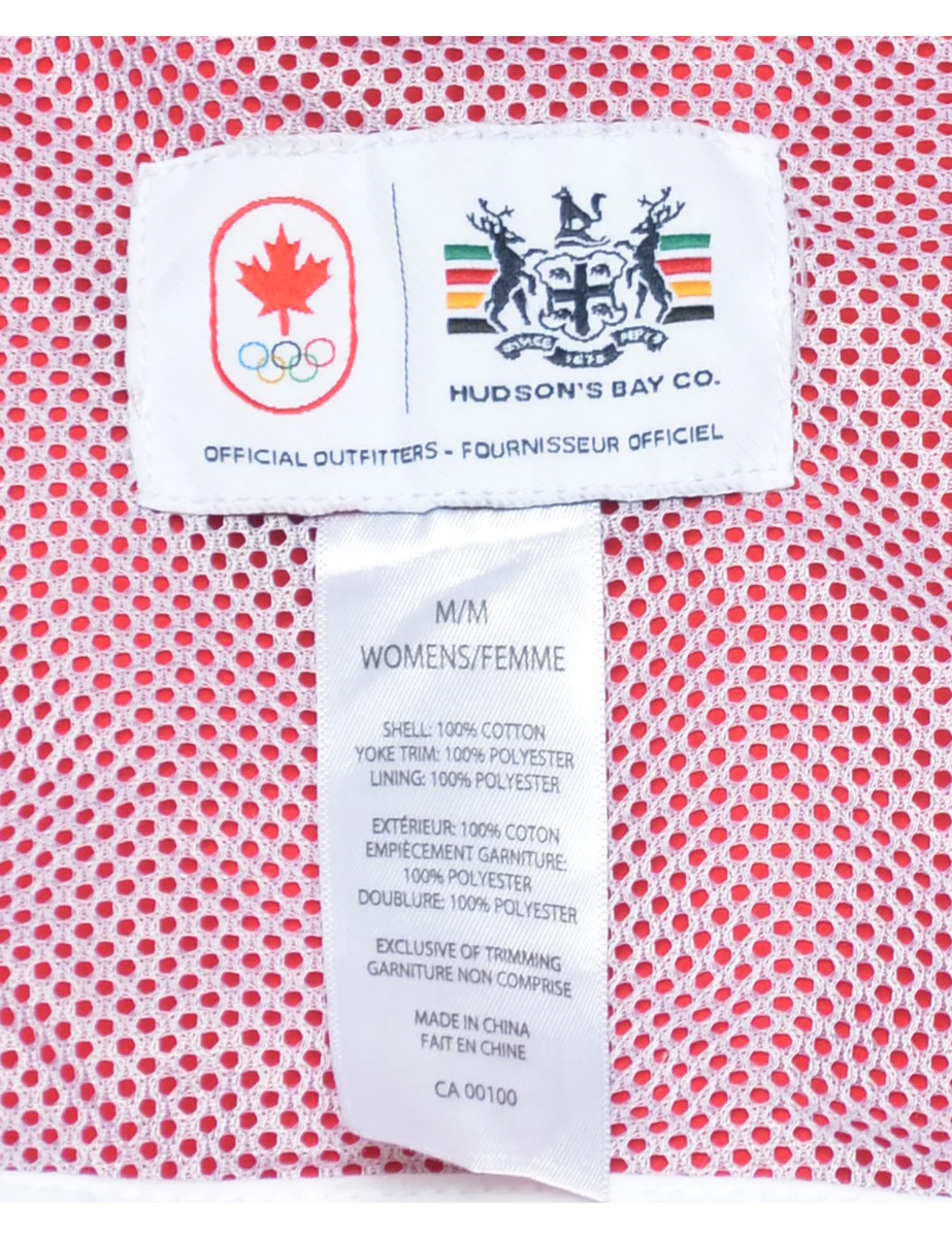 Vintage Red & White Canada Design Jacket - M - Image 4