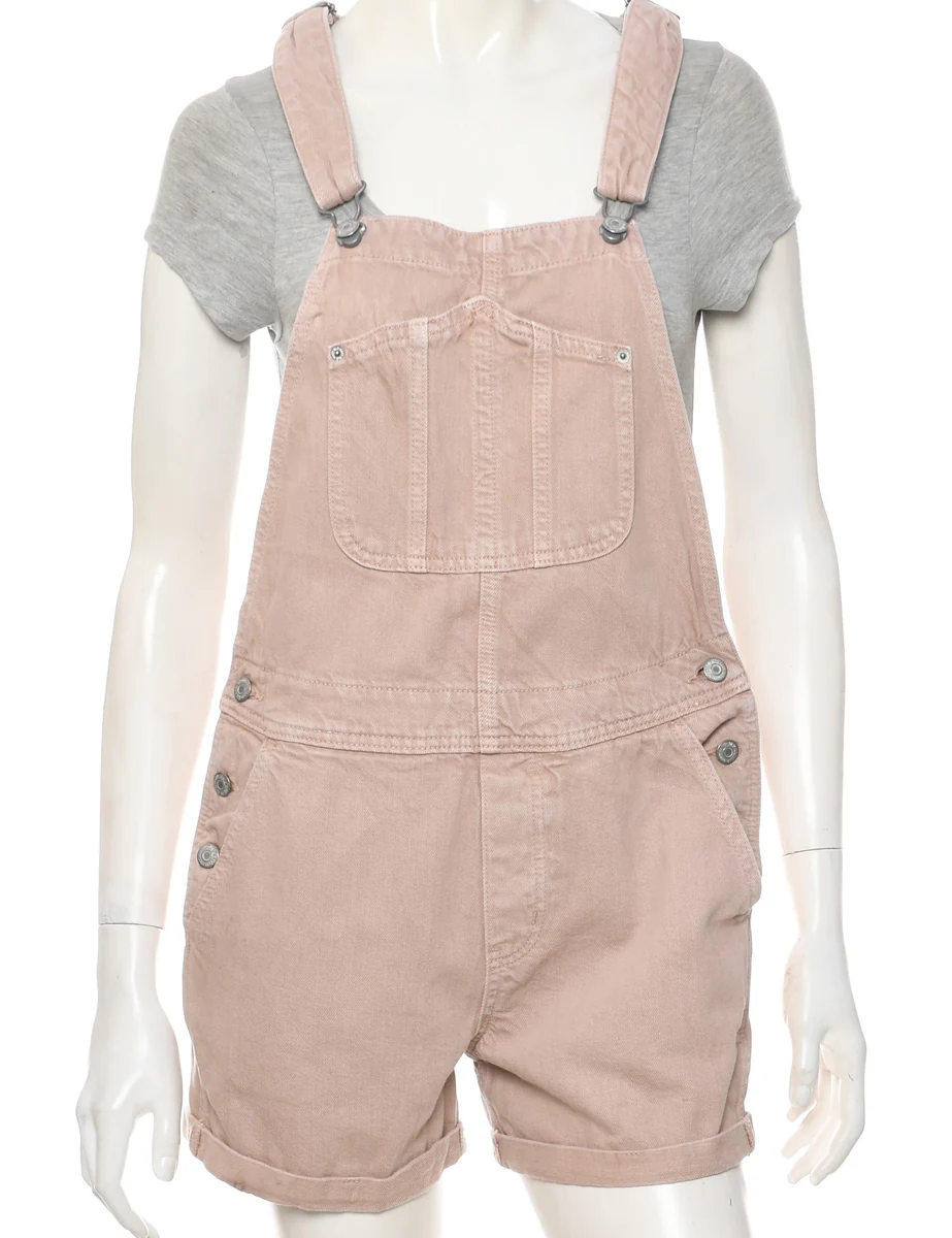 Vintage Rolled Hem Cropped Dungarees - W32 L4