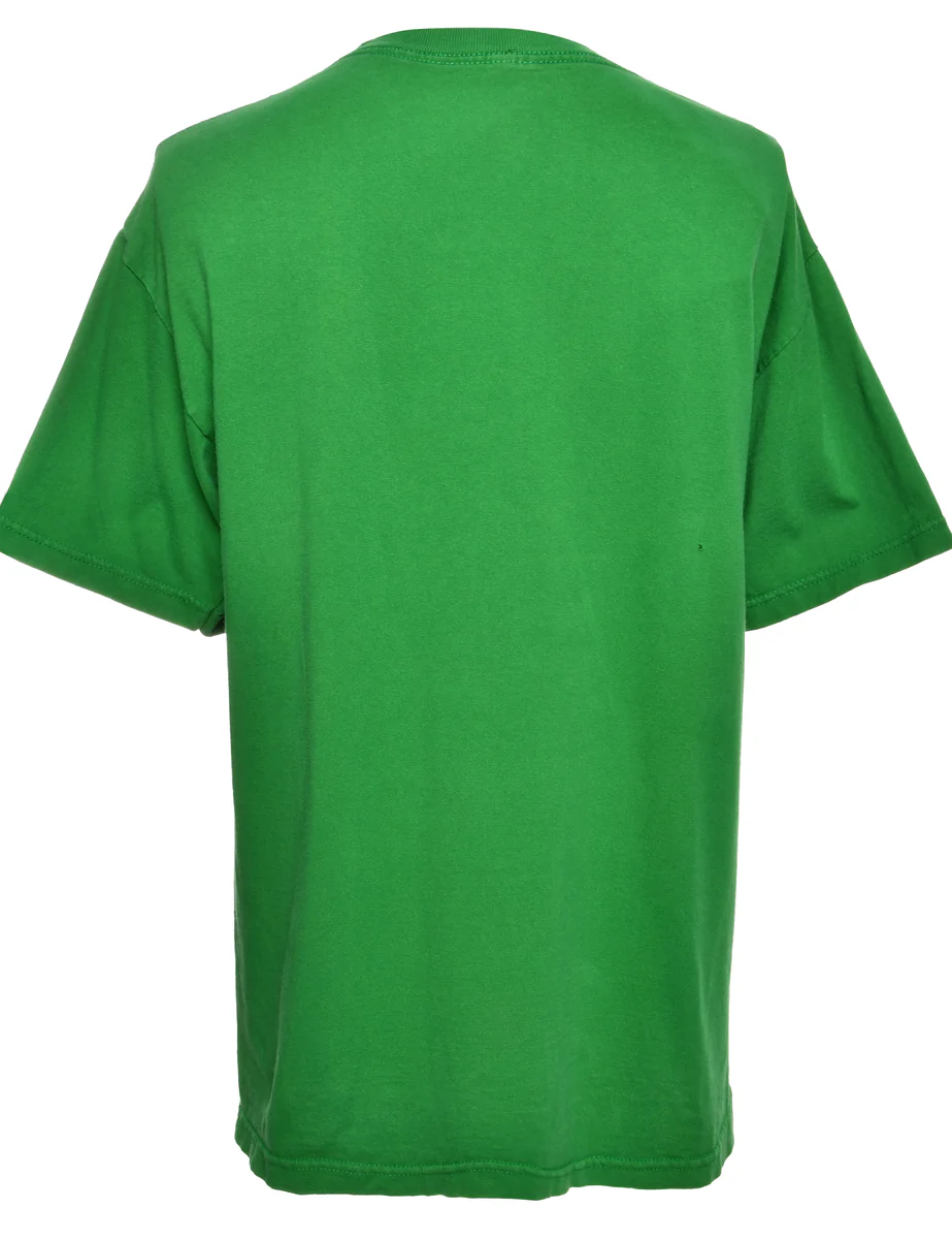 Vintage Roughriders Green Sports T-shirt - L - Image 2