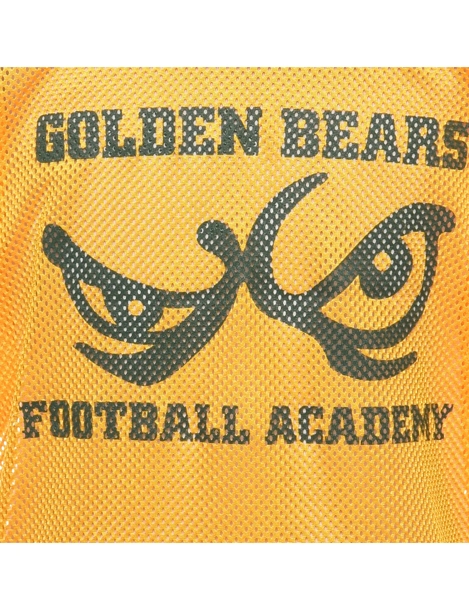 Vintage Russell Athletic Golden Bears Football Academy Yellow Sports Jersey - XL - Image 3