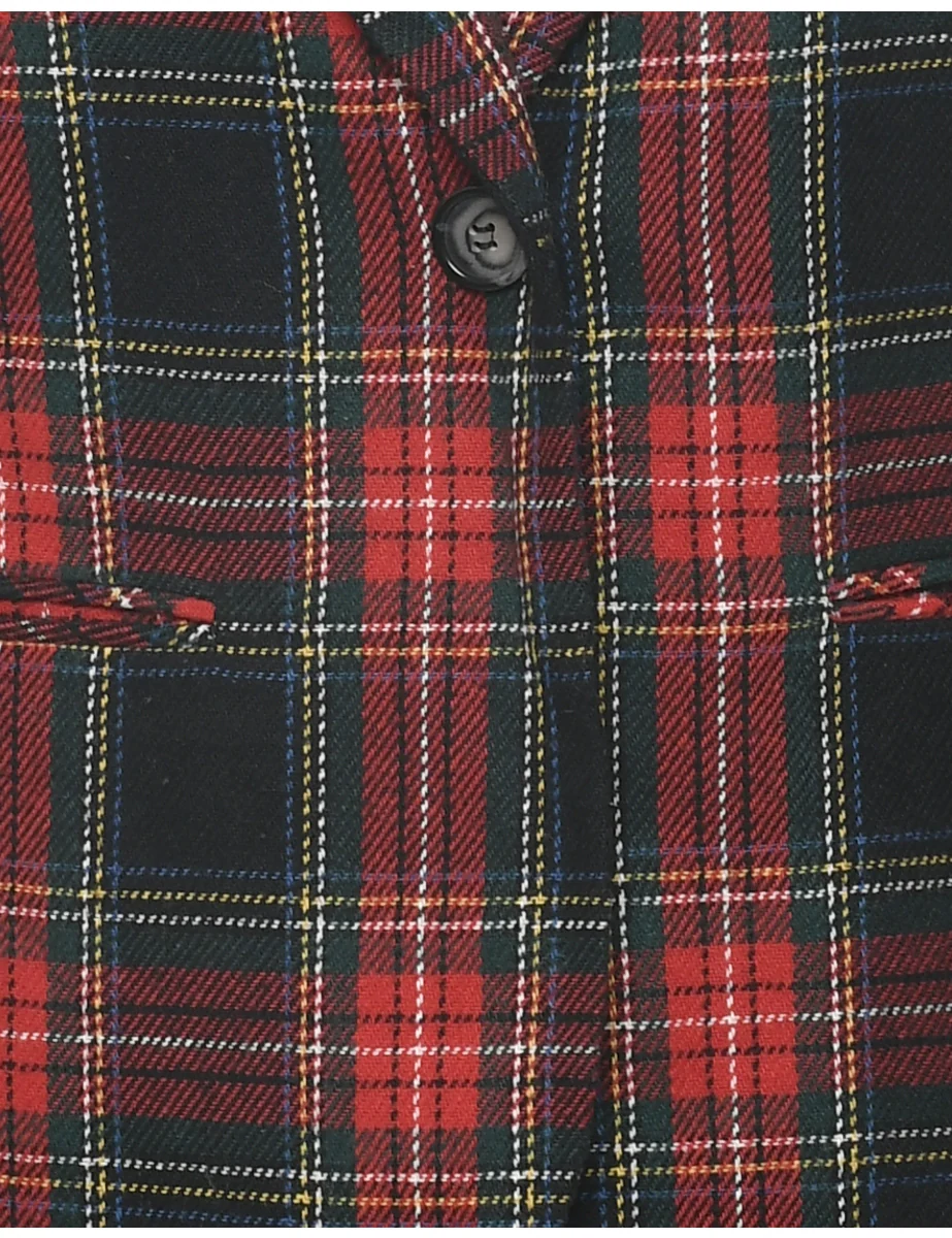 1990s Vintage Sag Harbor Checked Blazer - M - Image 3