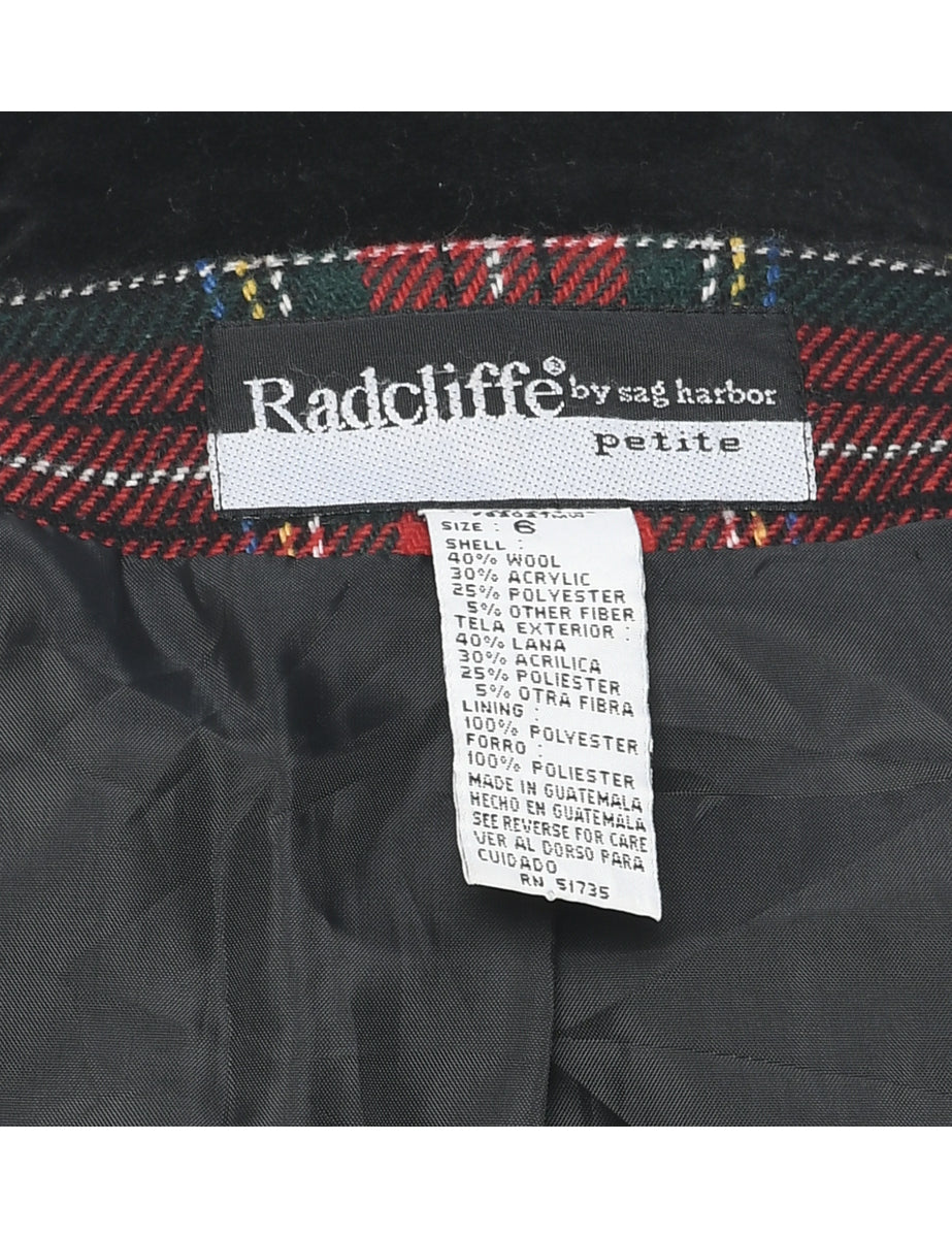 1990s Vintage Sag Harbor Checked Blazer - M - Image 4