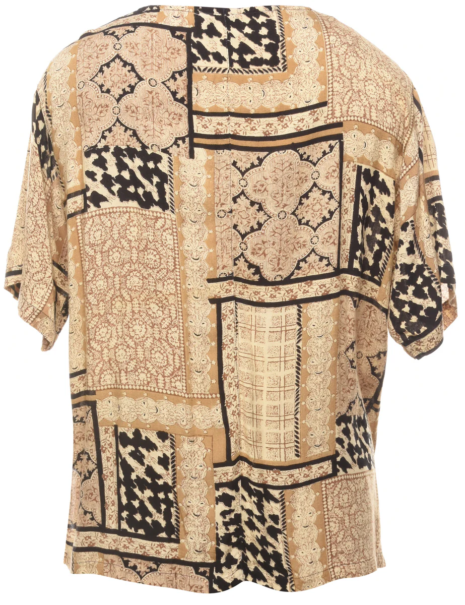 Vintage Short Sleeve Blouse - XL - Image 2