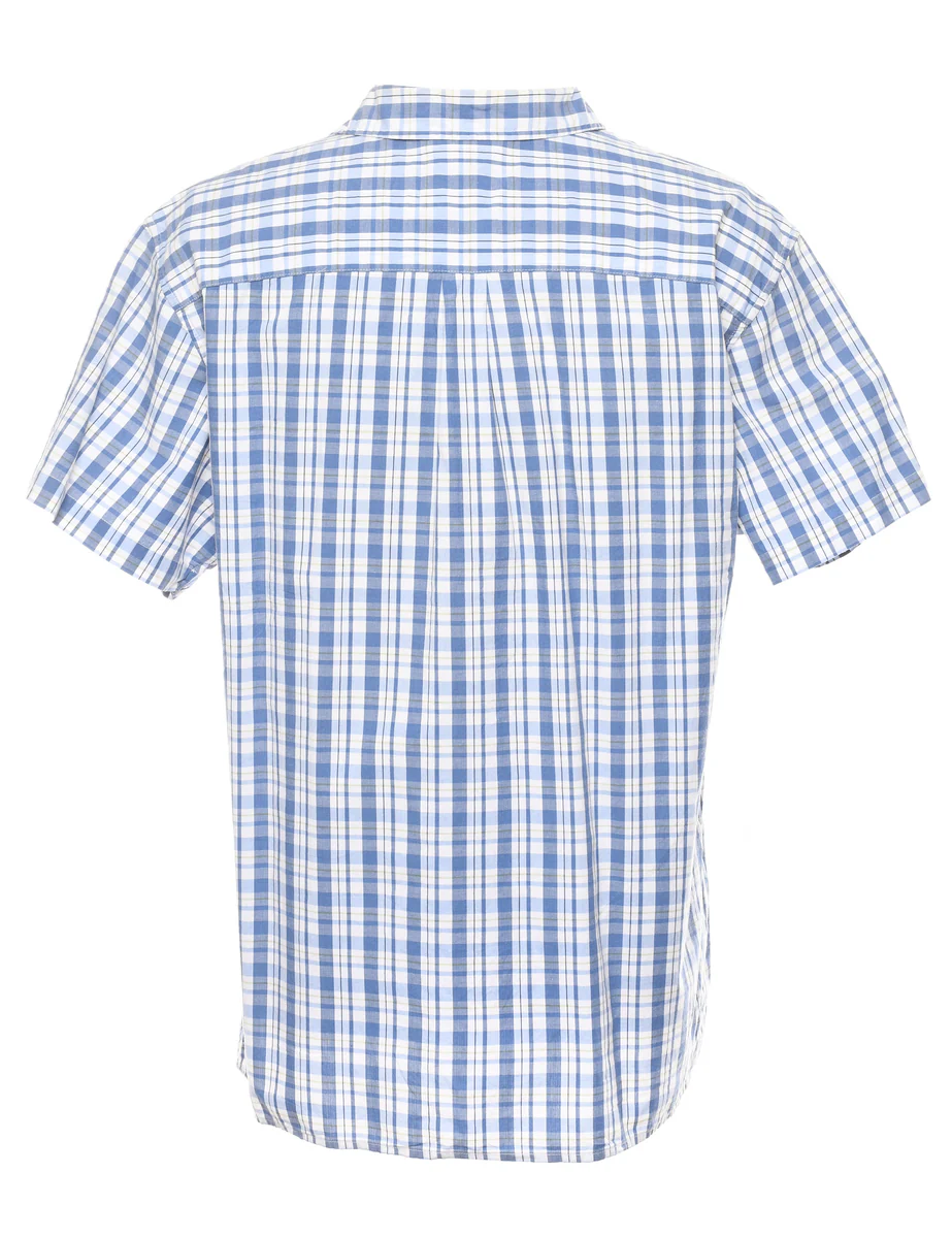 Vintage Short Sleeve Checked Shirt - L - Image 2
