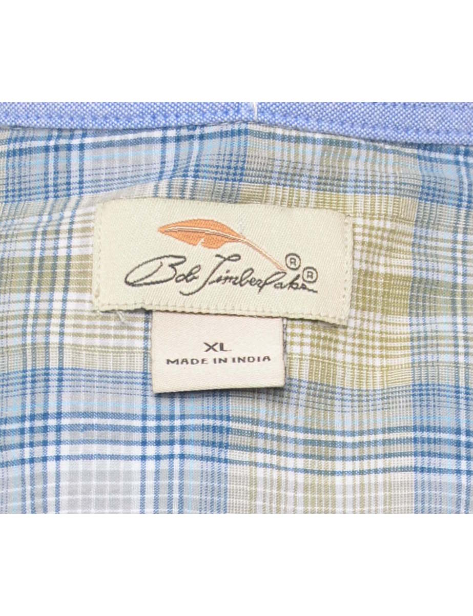 Vintage Short Sleeve Checked Shirt - XL - Image 4