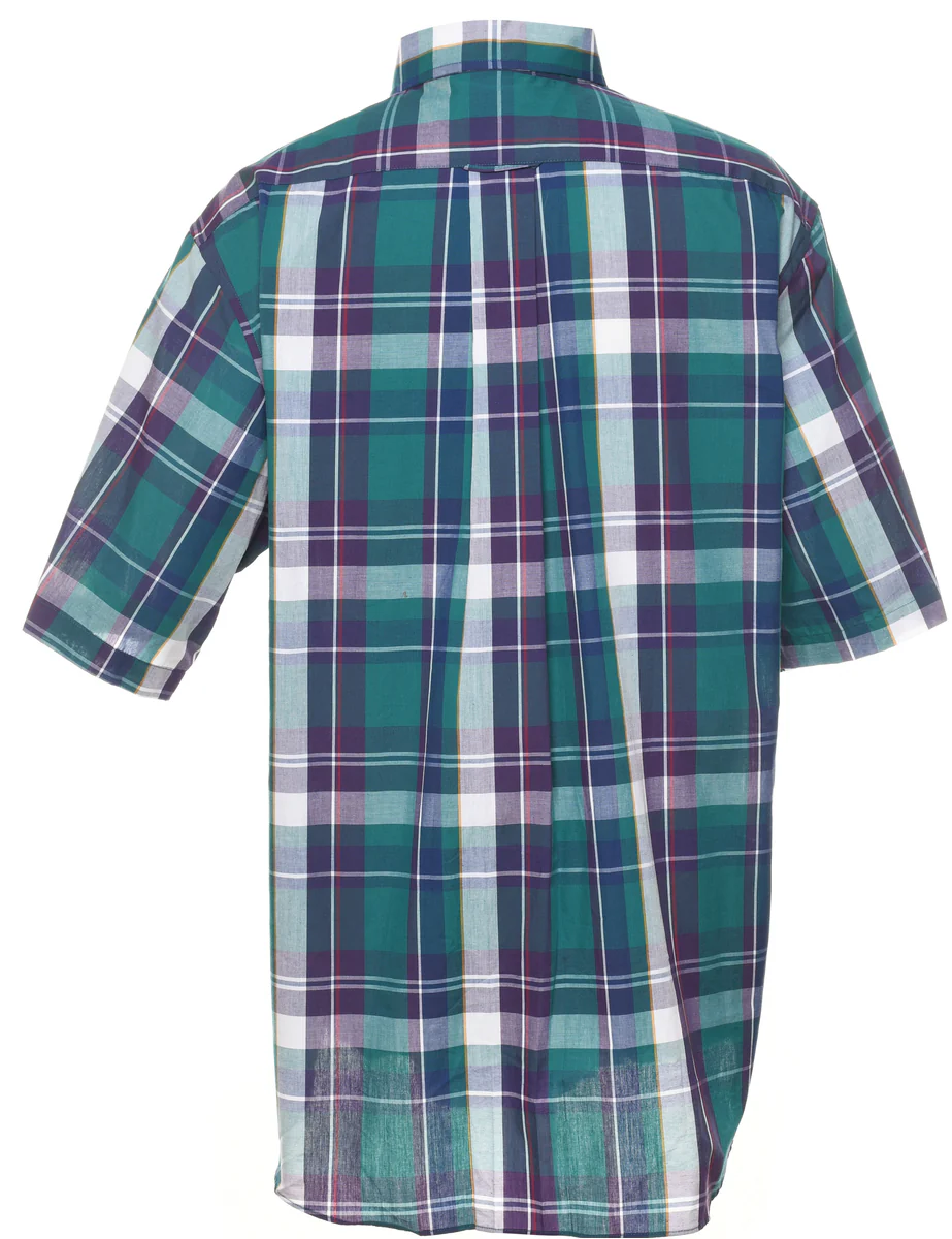Vintage Short Sleeve Multi-Colour Checked Shirt - L - Image 2