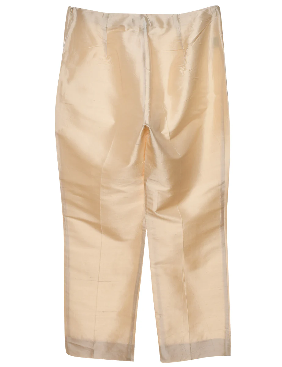 Vintage Silk Ralph Lauren Trousers - W33 L27 - Image 2
