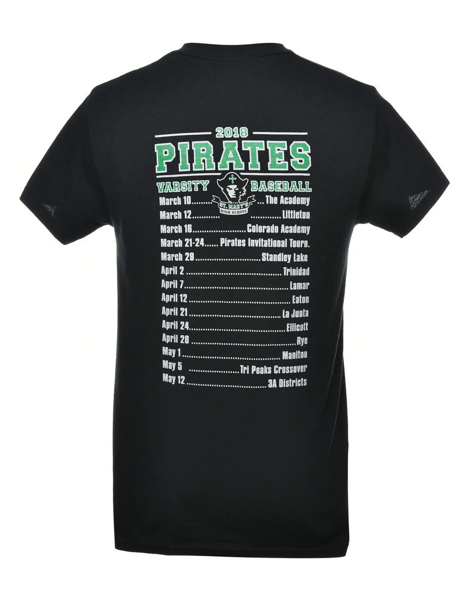 Vintage Smhs Baseball Printed T-shirt - S - Image 2