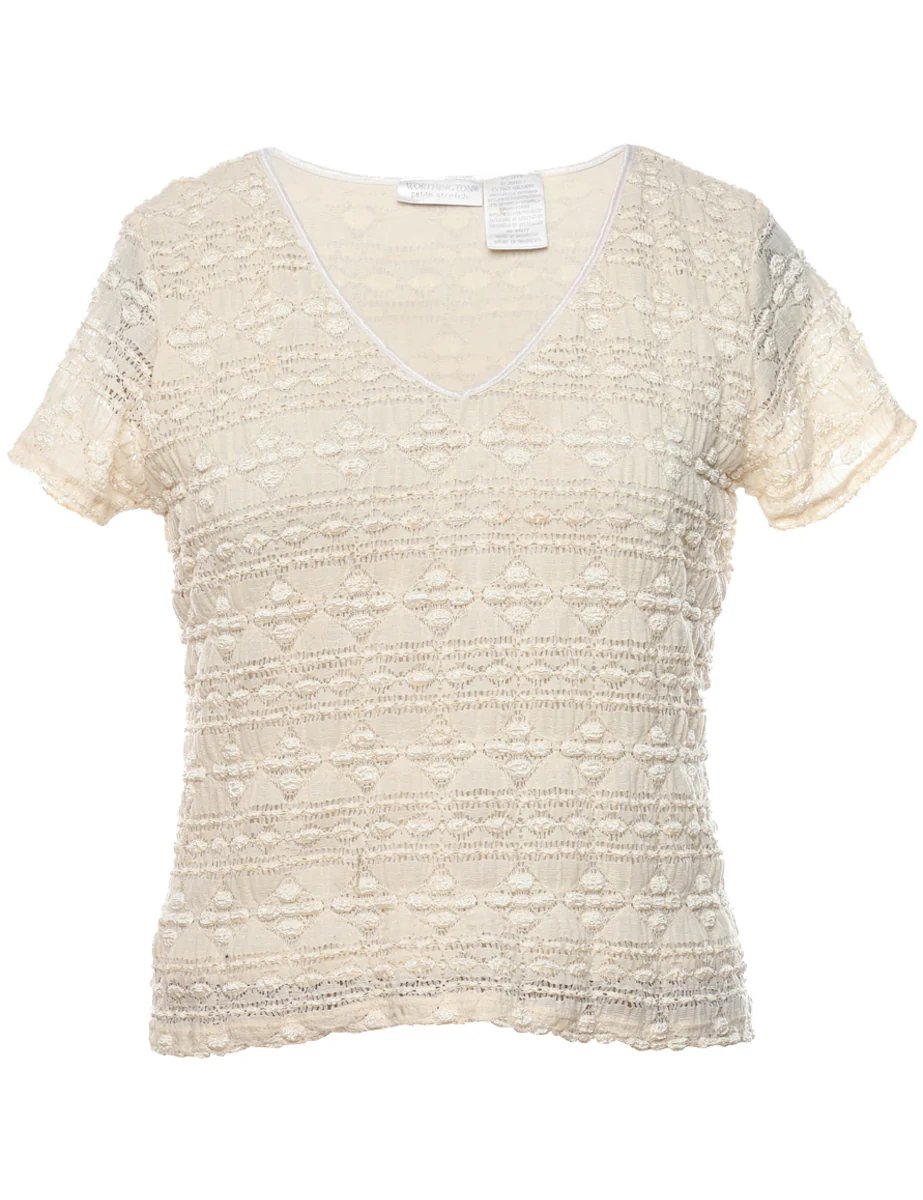 Vintage Smocked Top - M