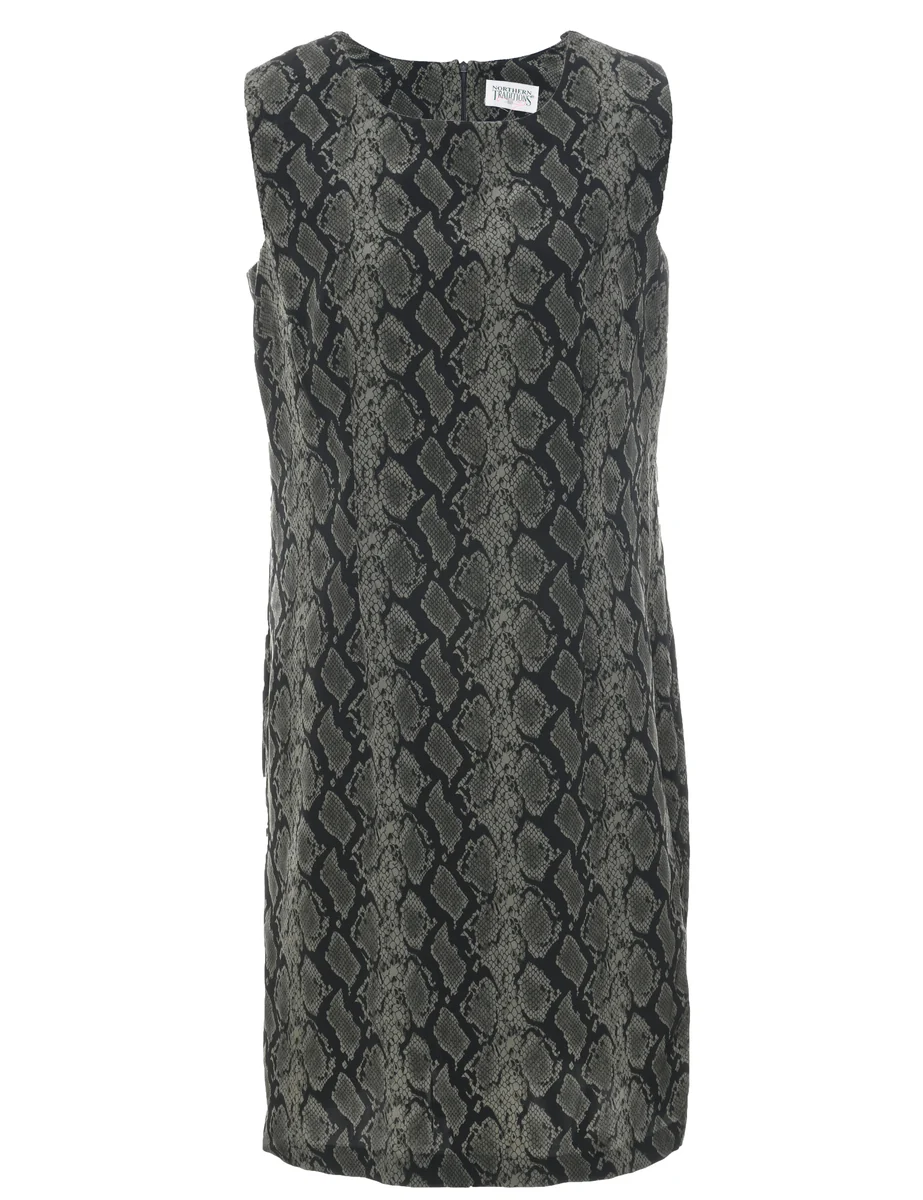 Vintage Snakeskin Finish Dress - M