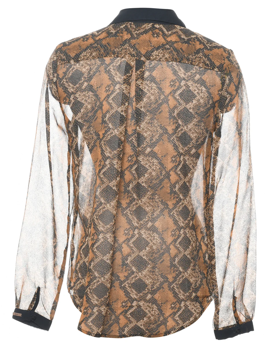 Vintage Snakeskin Parttern Shirt - S - Image 2
