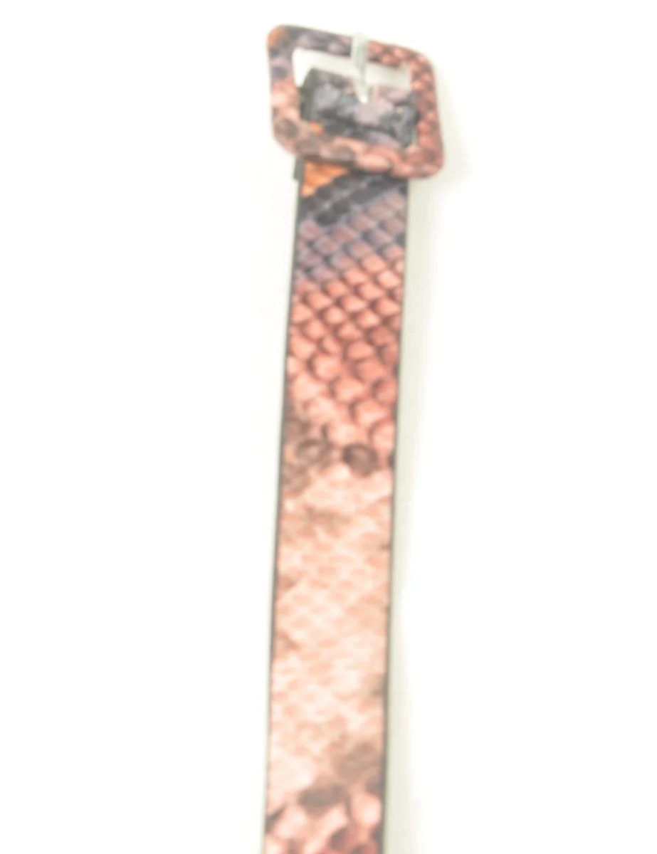 Vintage Snakeskin Pattern Skinny Belt - M - Image 2