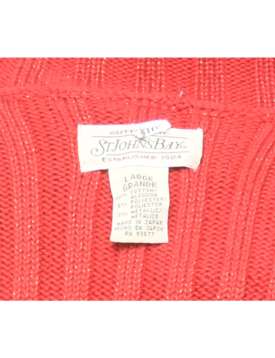 Vintage St John's Bay Polo Neck Jumper - L - Image 4