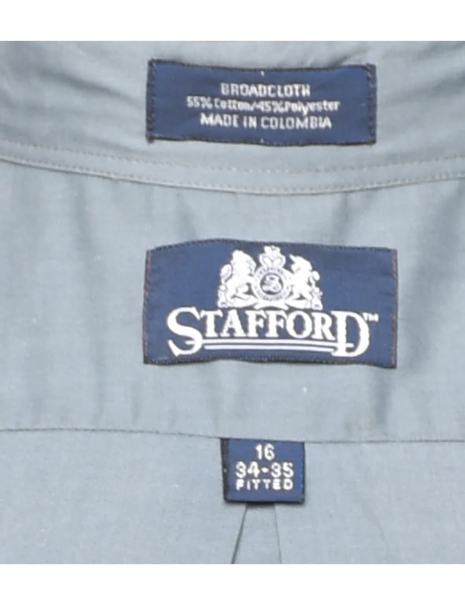 Vintage Stafford Grey Shirt - L - Image 4
