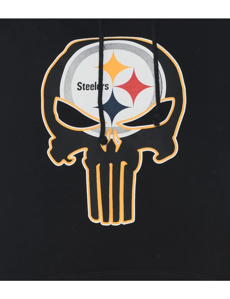 Vintage Steelers Printed Hoodie - XL - Image 3