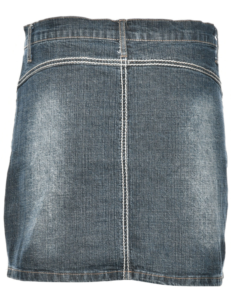 Vintage Stone Wash Pencil Skirt - M - Image 2