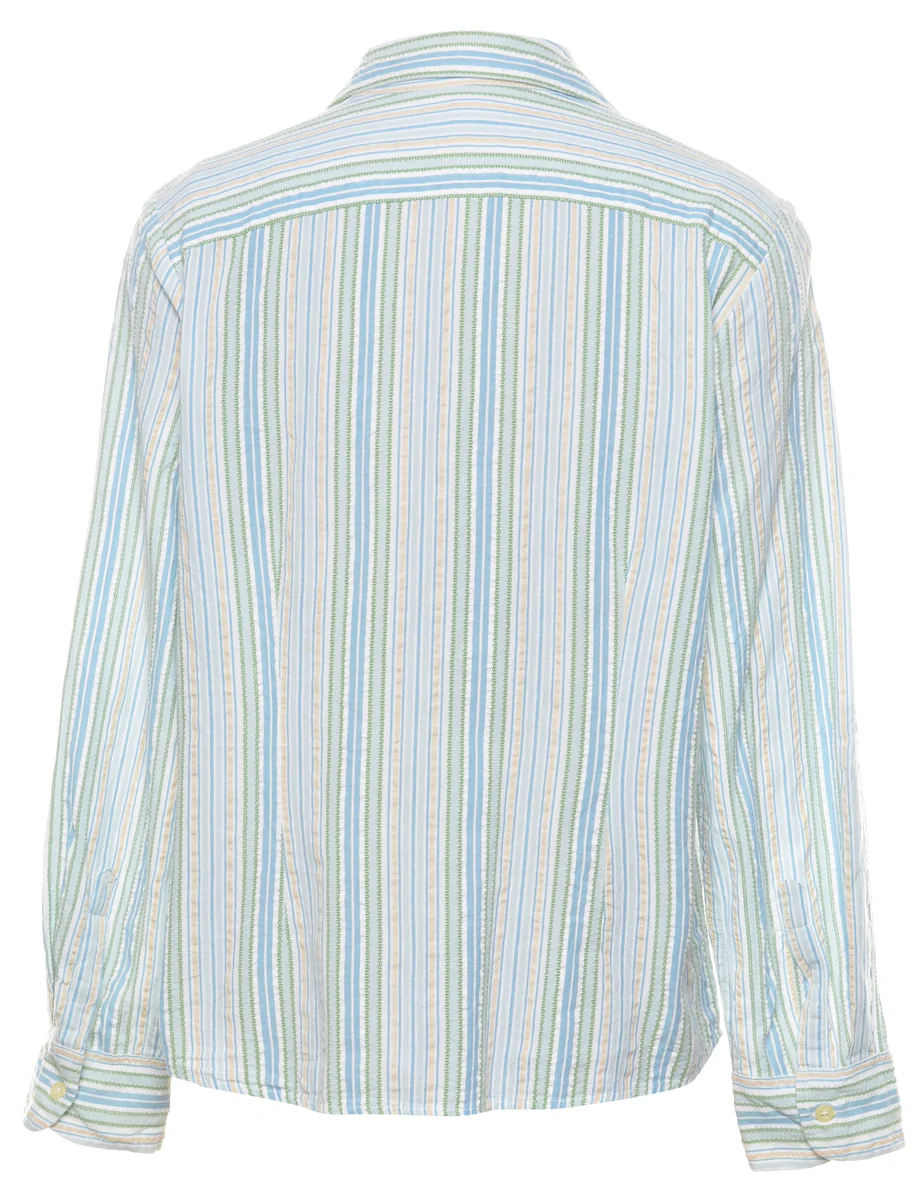 Vintage Striped Blouse - M - Image 2