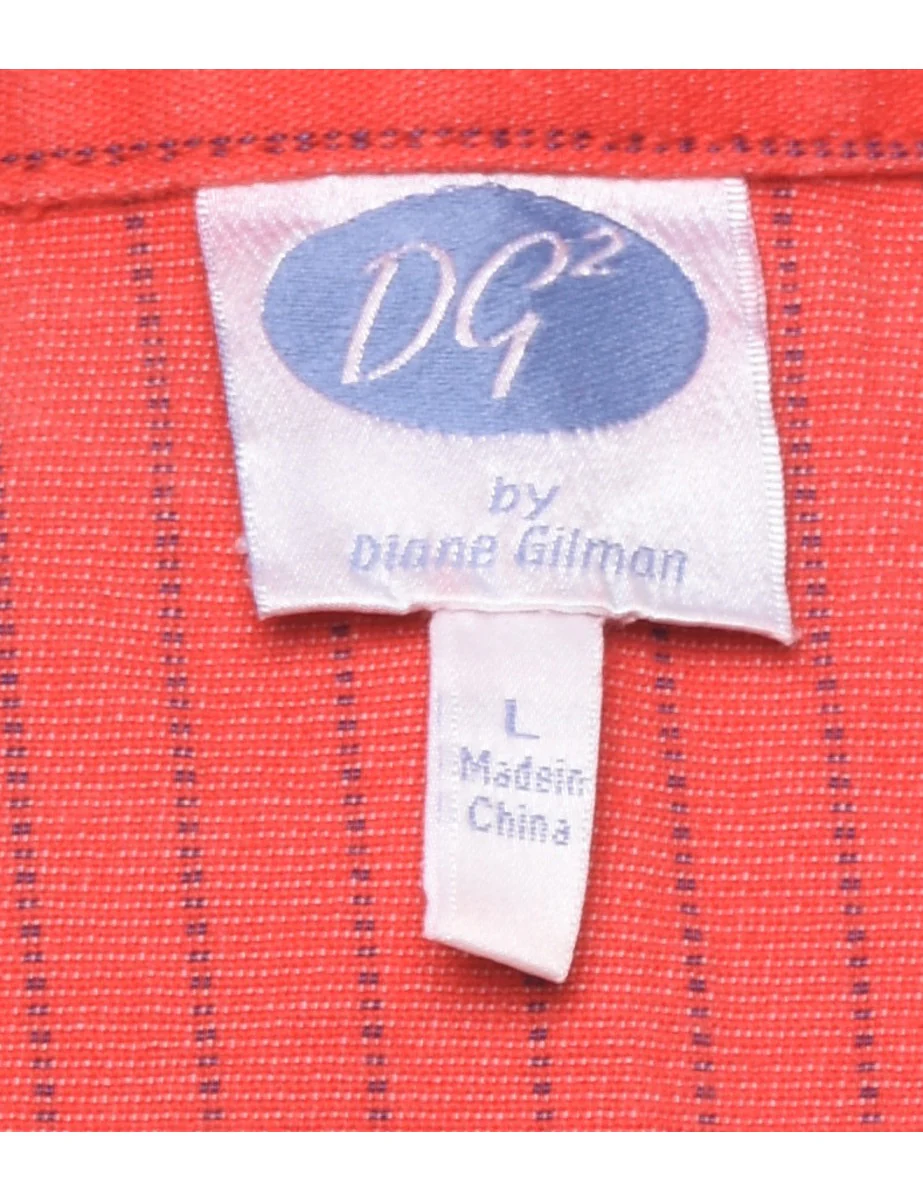 Vintage Striped Denim Dress - L - Image 4