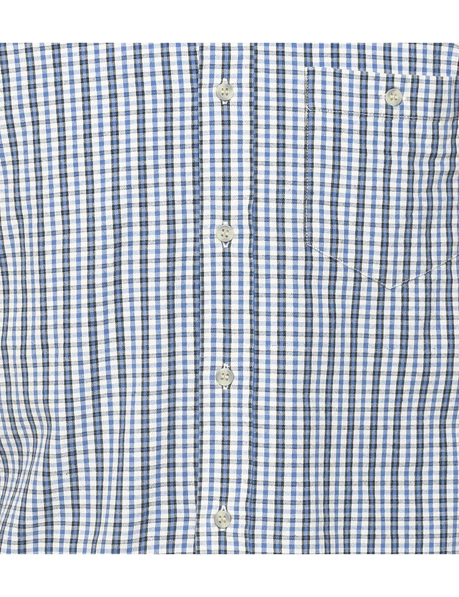 1990s Vintage Striped Denim Shirt - S - Image 3