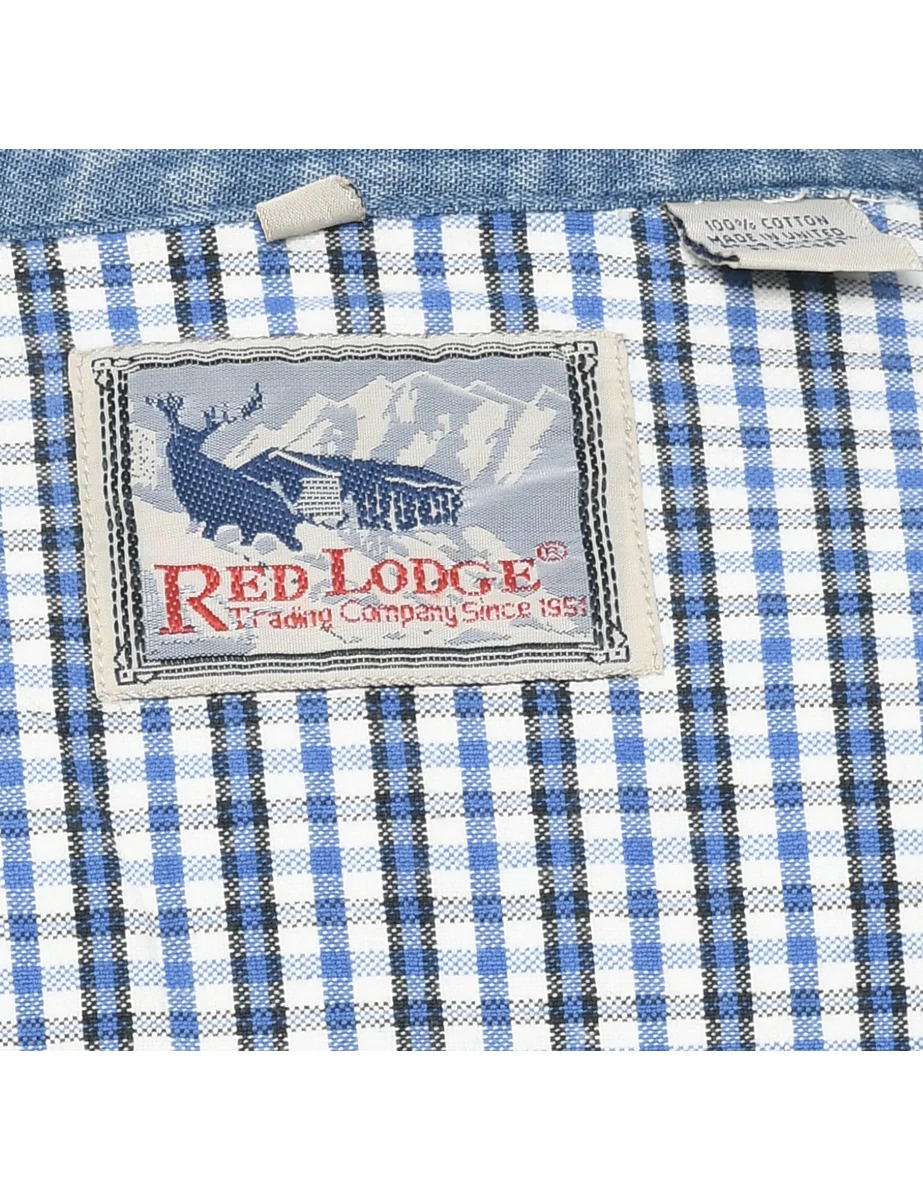 1990s Vintage Striped Denim Shirt - S - Image 4