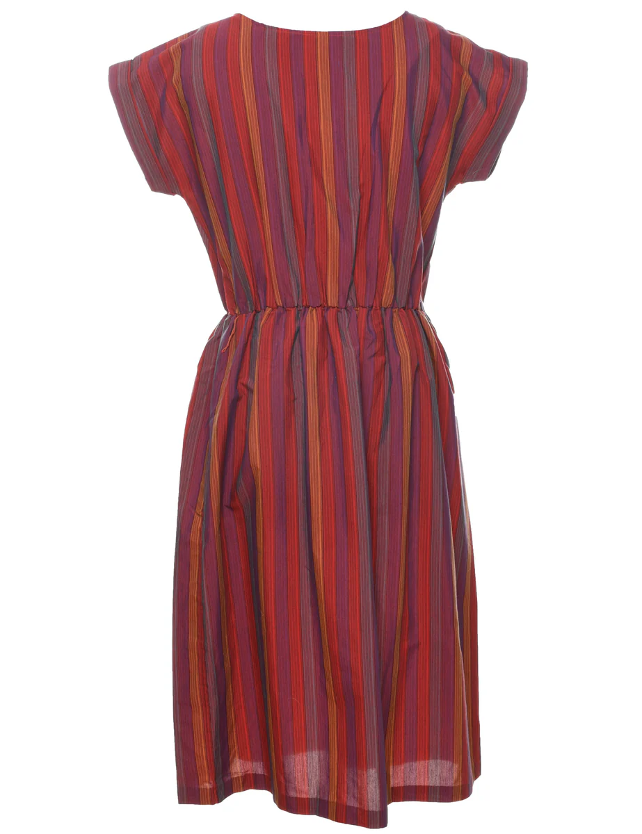 Vintage Striped Dress - M - Image 2