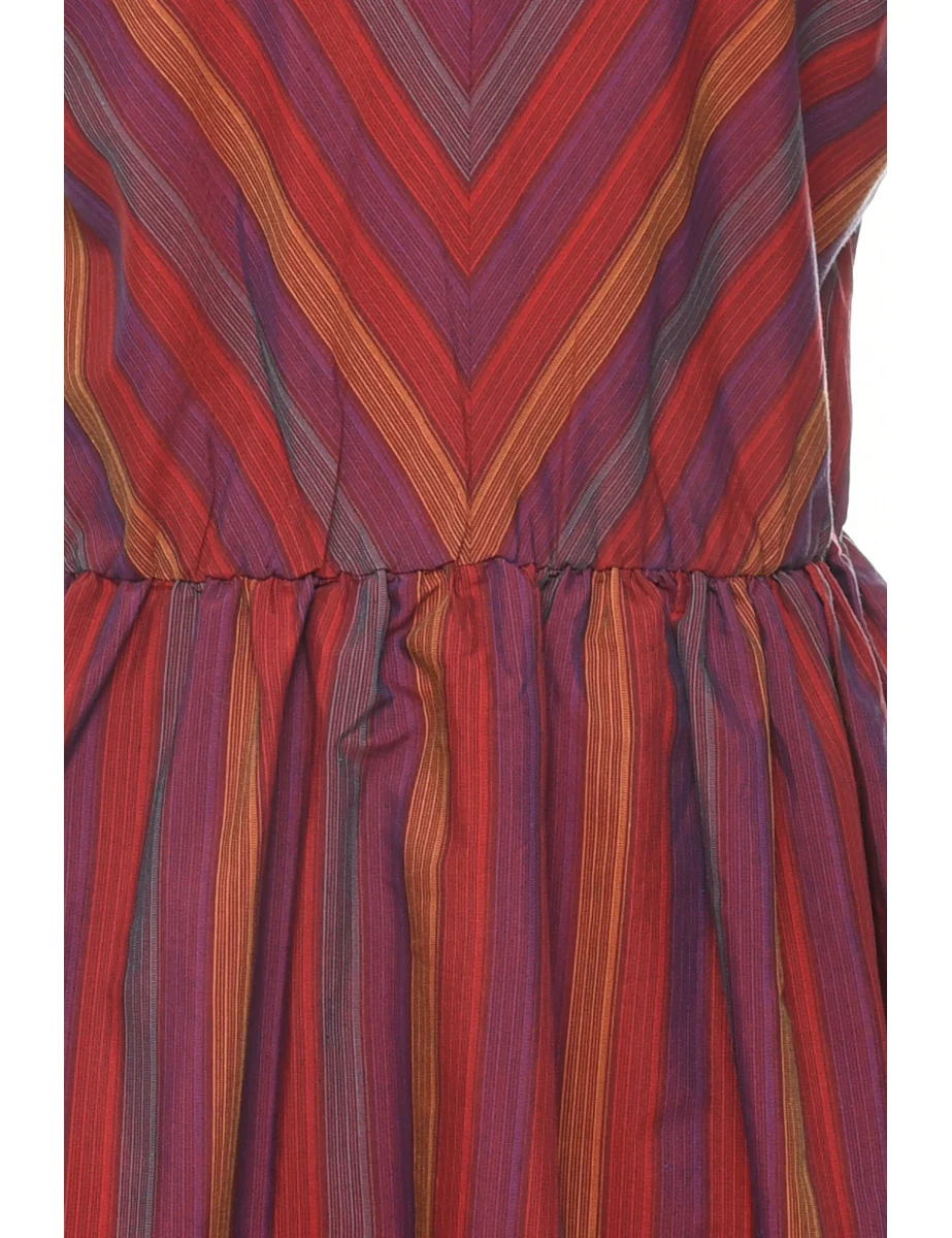 Vintage Striped Dress - M - Image 3