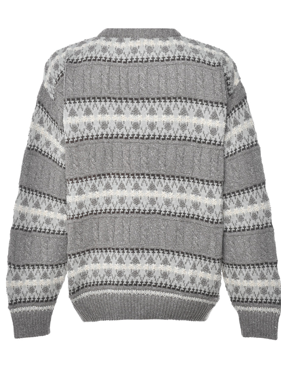 Vintage Striped Jumper - L - Image 2