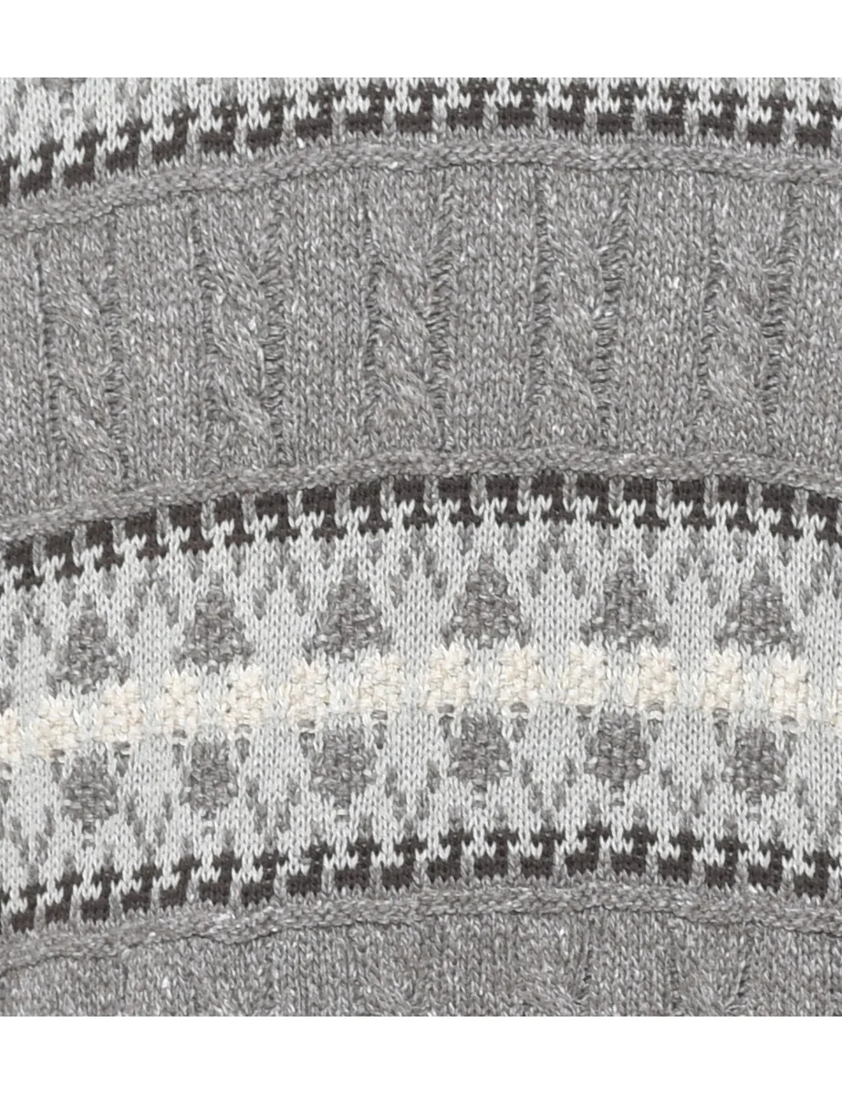 Vintage Striped Jumper - L - Image 3