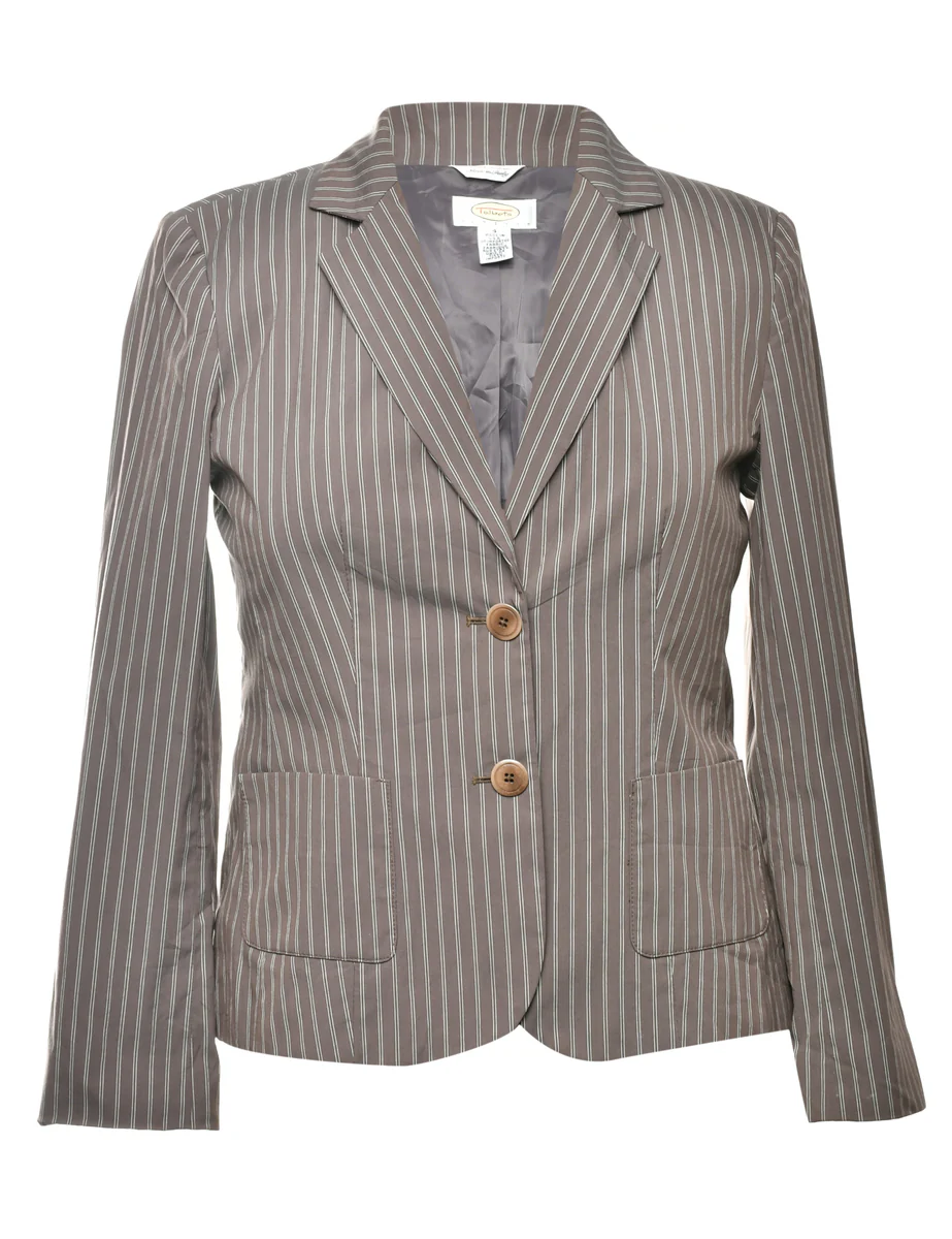 Vintage Striped Pattern Blazer - M