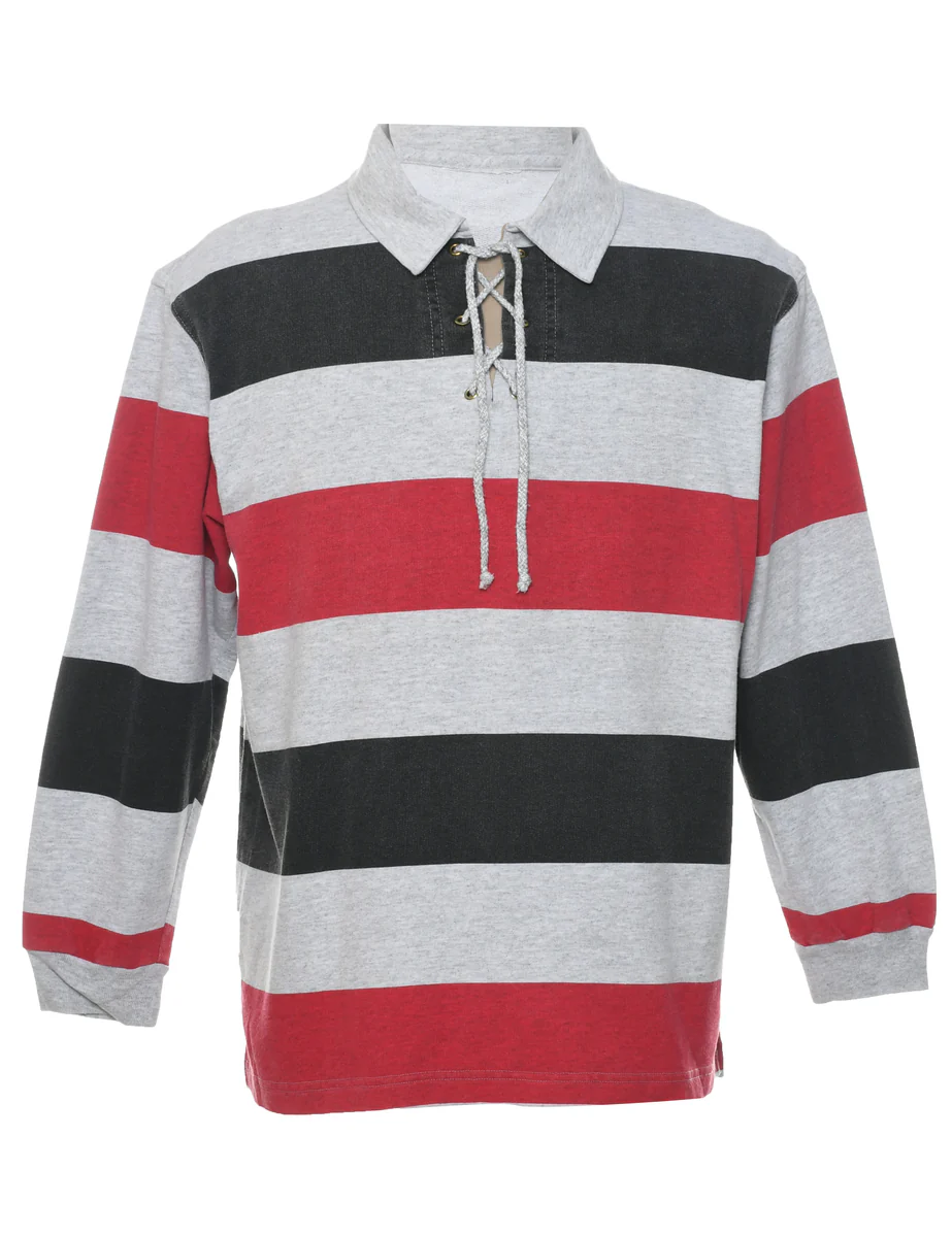 Striped Printed Sweatshirt - M