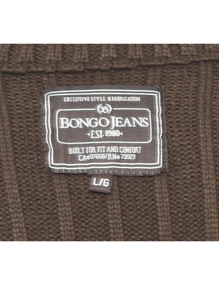 Vintage Striped Y2K Jumper - L - Image 4
